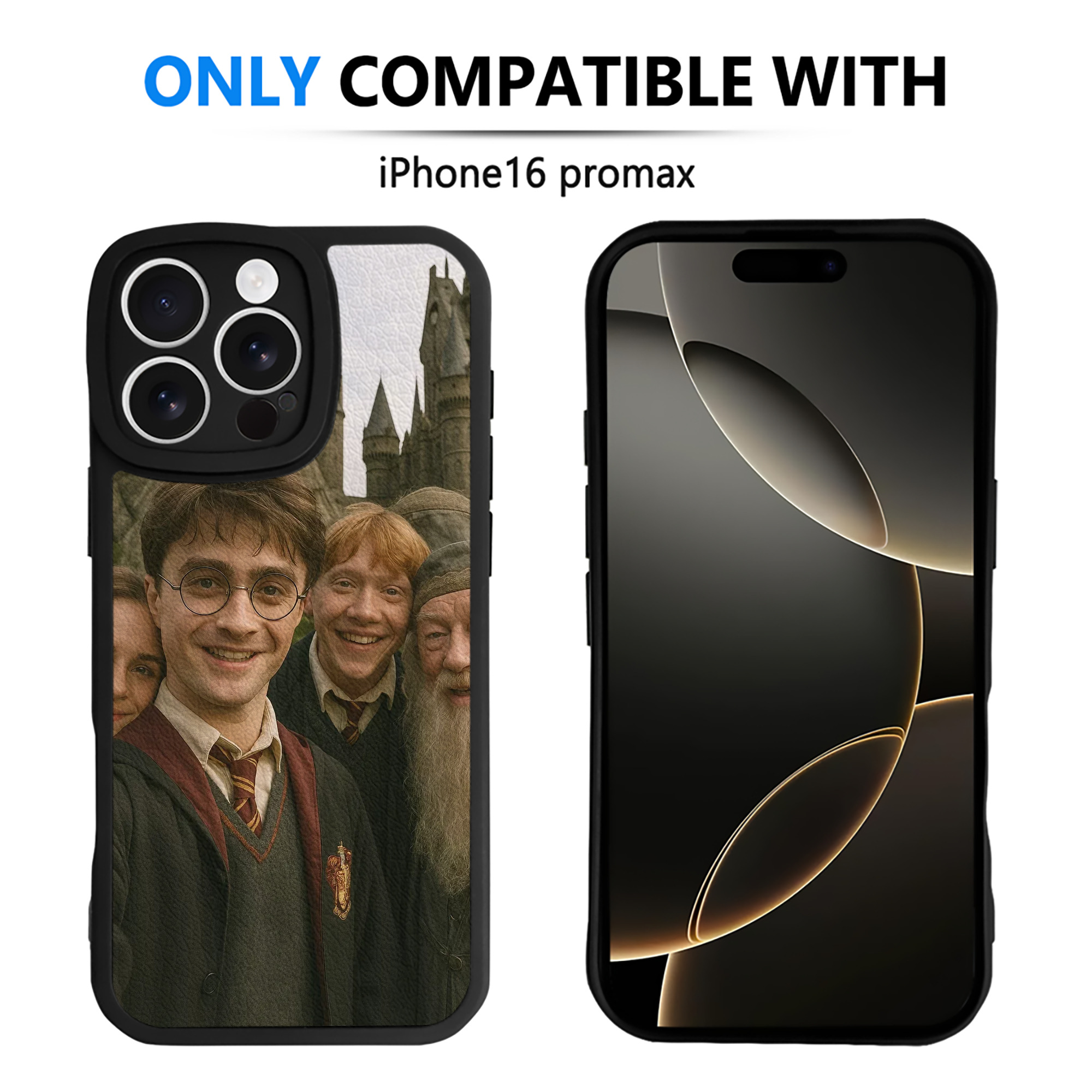 （画像用） Harry Potter ハリー・ポッターシリーズ 【iPhone 16シリーズ対応】シリコンスマホケース（レザー調） 材質：シリコン